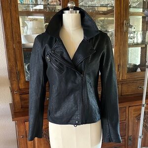 BLANKNYC Faux Leather Moto Jacket Size Medium Black
